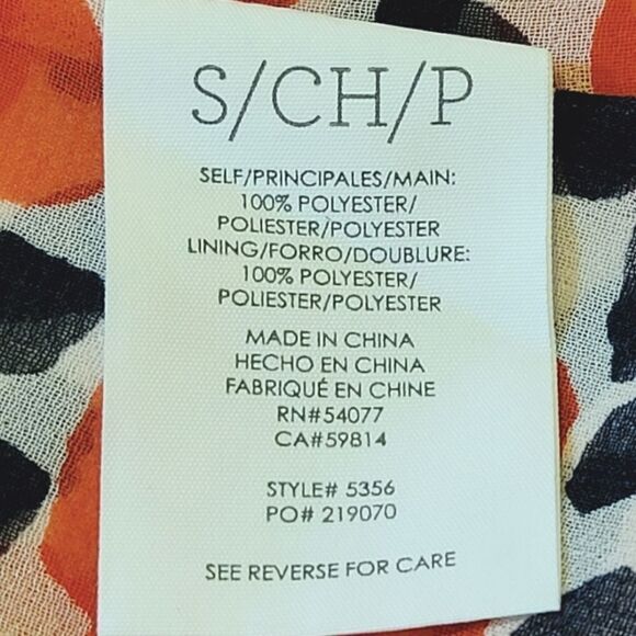 Cabi Flipside Red Floral Ruffle Detail Sleeveless Blouse Size S - Picture 9 of 9